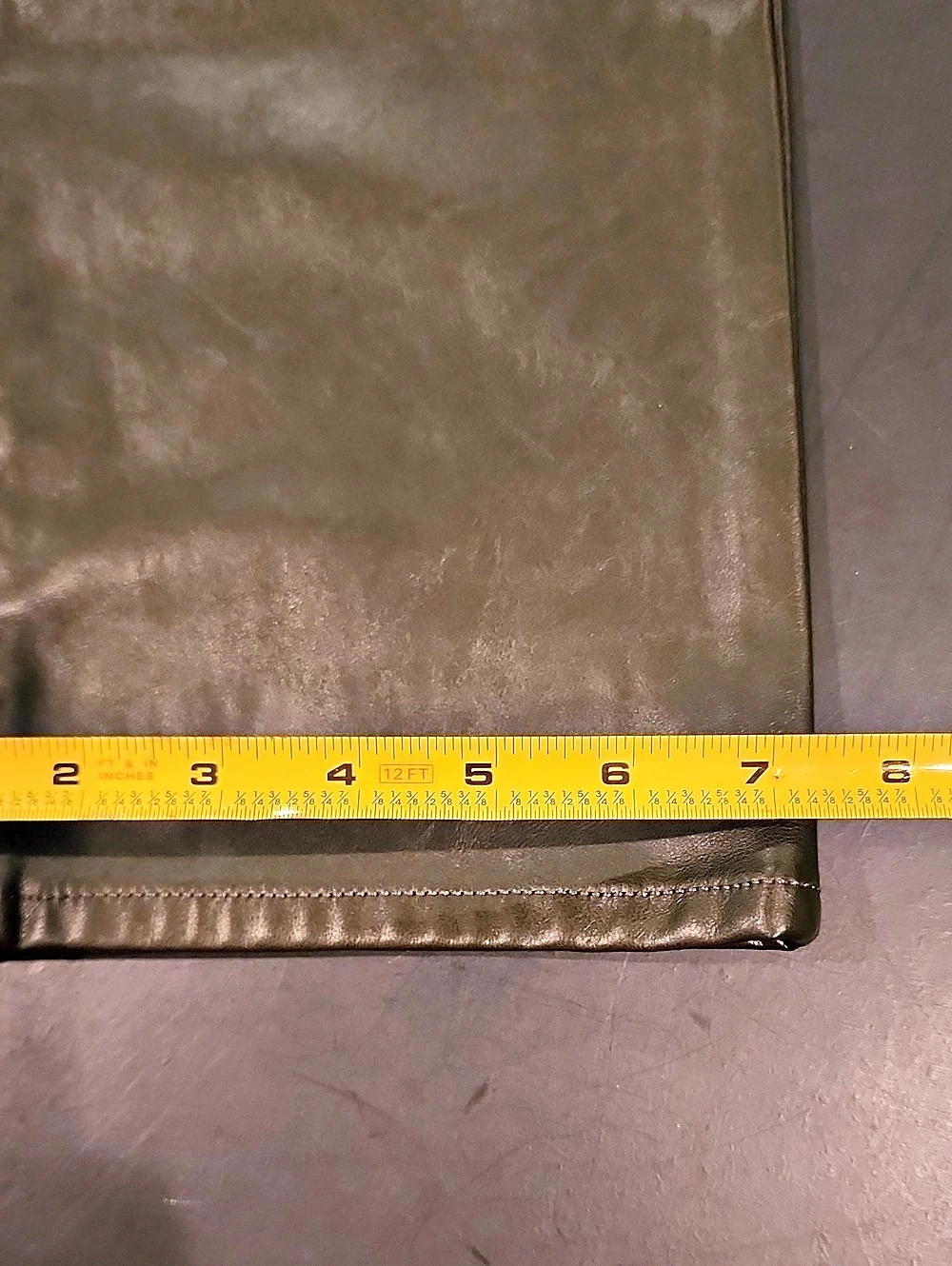 Gap Vintage Slim High Rise Leather  Jeans Green Waist 31 - Picture 6 of 11